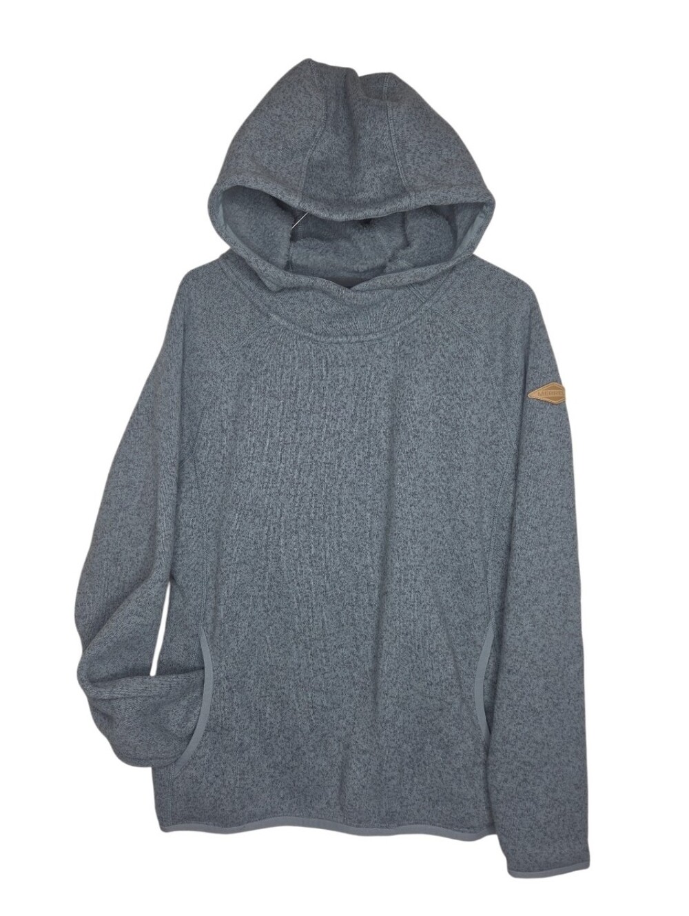 Merrell Women's Sage Heather Fleece Backed Hooded Sweater Pullover Size S